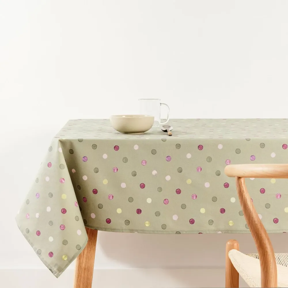 Tovaglioli di Lino Tovaglia Belum 0120-356 Verde 100 x 155 cm Pois