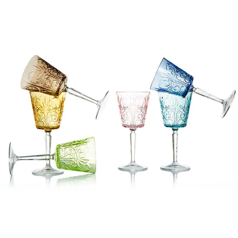 Feeling Set 6 Calici Barocco Multicolor Vetro