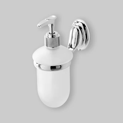 Porta Sapone Liquido 'Facile' Cromo / Vetro