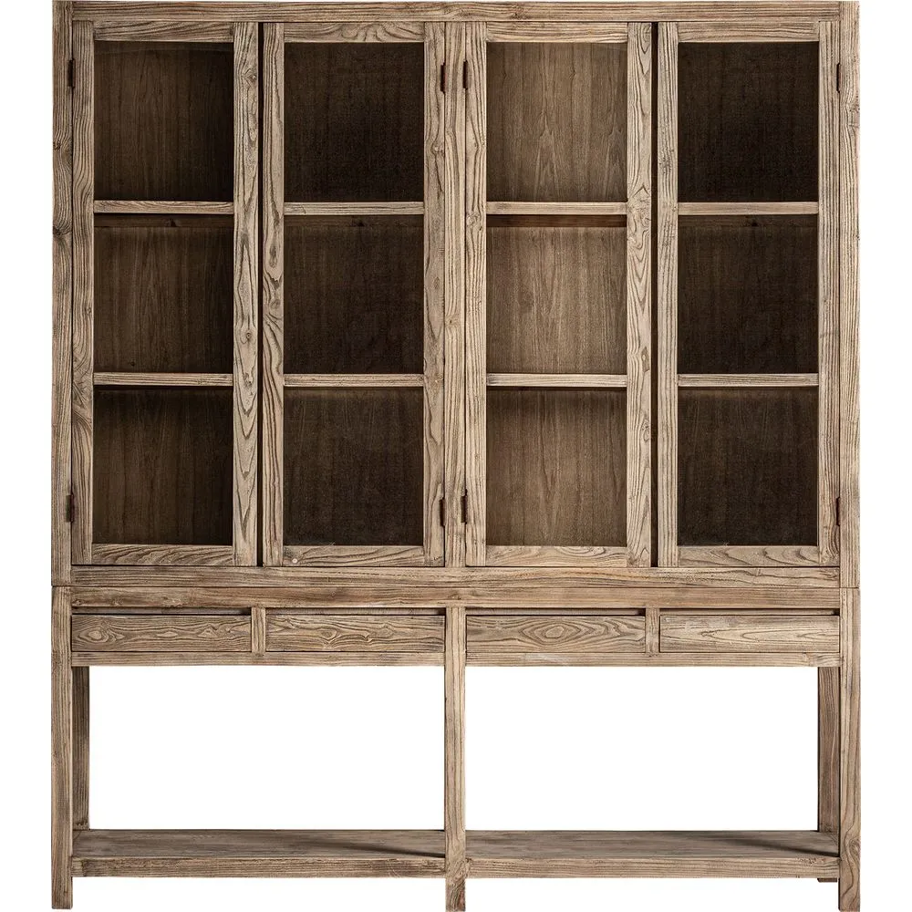 Vetrina country chic legno olmo