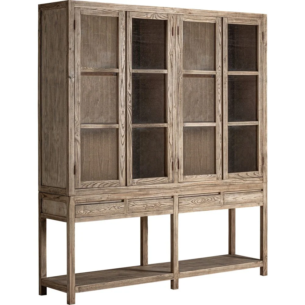 Vetrina country chic legno olmo