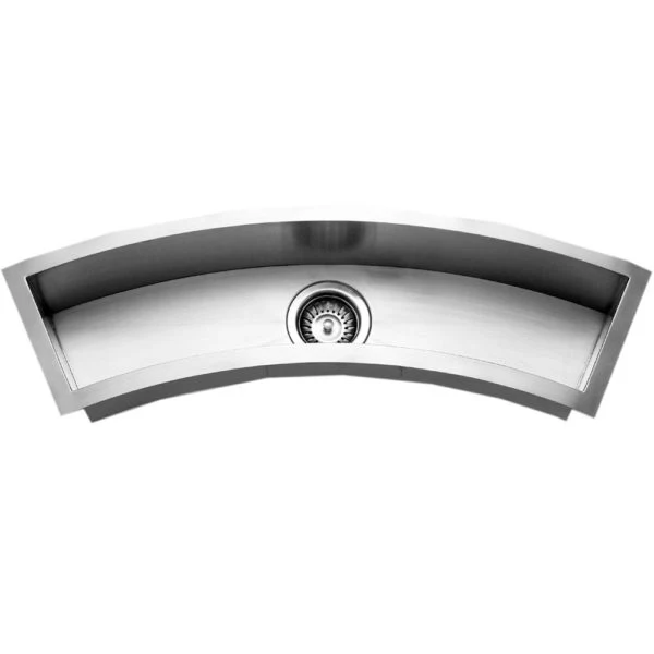 Hamat - PRI-3312BT - Undermount Stainless acciaio Curved Bowl Bar/Prep Sink