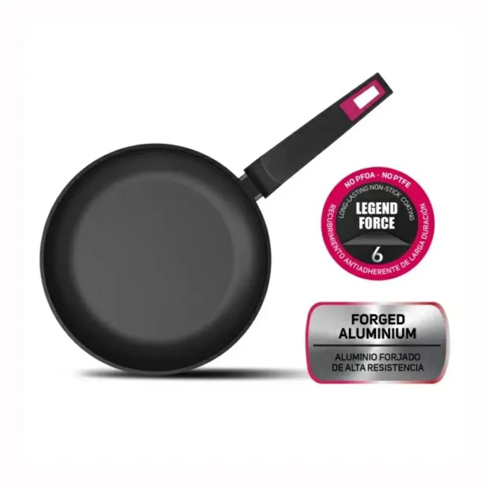 Padella Taurus KPA4024 Nero Alluminio Forgiato 24 x 24 x 7.5 cm (Ø 24 cm)