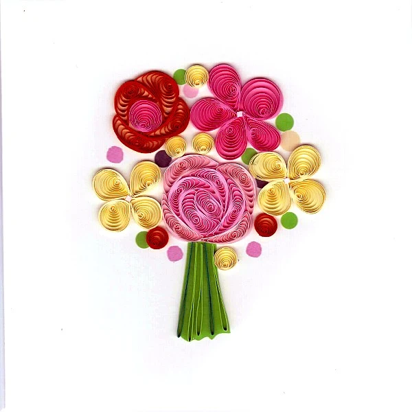 BIGLIETTO POP UP QUILLING BOUQUET