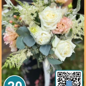 20 - Bouquet Astilbe Rose e Garofani
