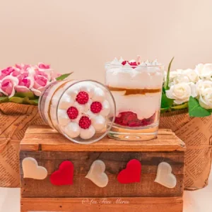 Candela gourmet coppa panna e fragole