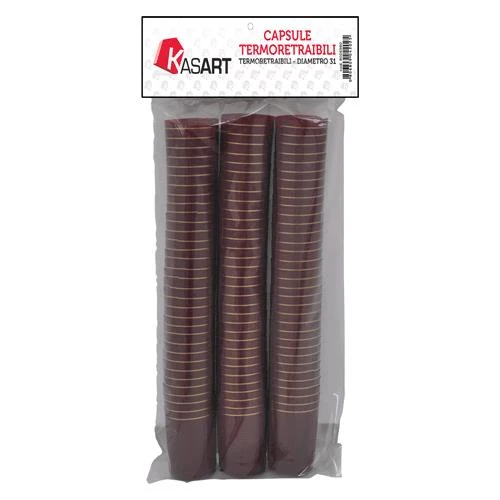 Capsule Termoretraibili Per Bottiglie Spumante Bordeaux - Ø 33 X H 55 Mm