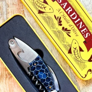 Cavatappi con design sardina scatola vintage