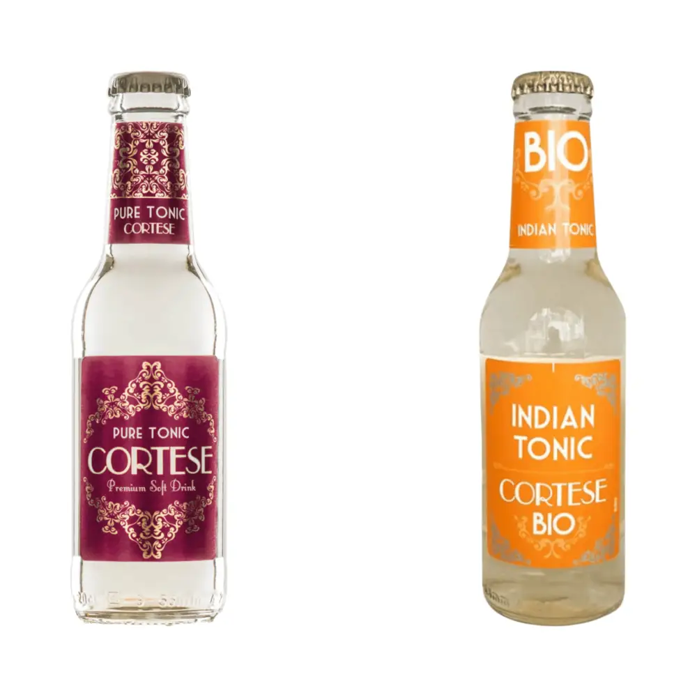 Cortese - Confezione Da 24 Bottiglie: 12 Pure Tonic + 12 Indian Tonic