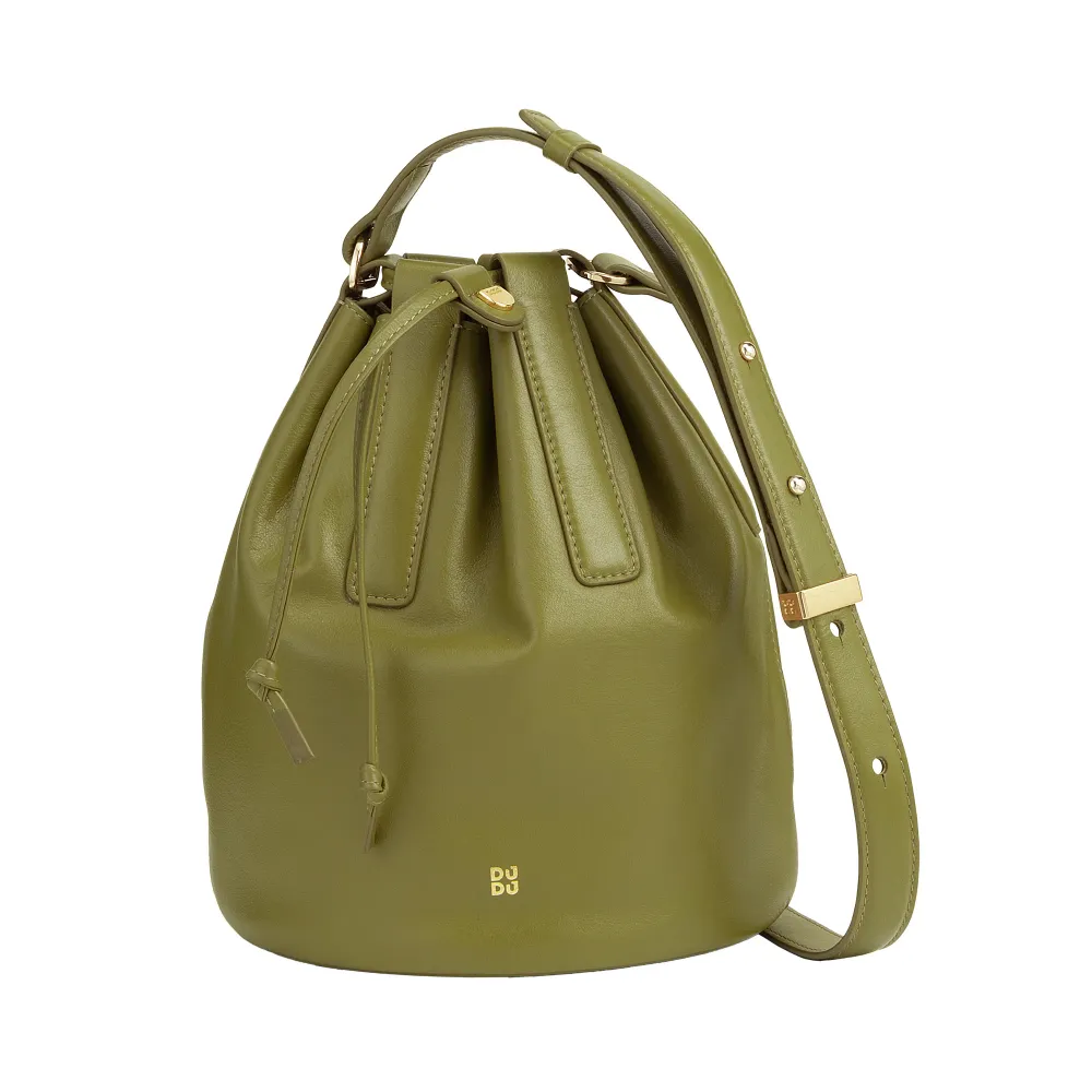 DUDU Borsa Secchiello Donna Pelle Grande con Tracolla Regolabile e Chiusura Coulisse – Borsa Elegante, Spaziosa e Pratica...