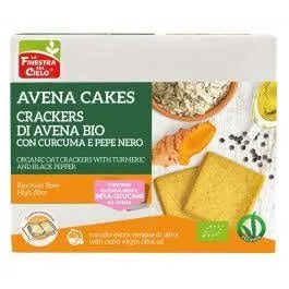 La Finestra Sul Cielo Crackers Avena Bio Curcuma E Pepe Nero 250g