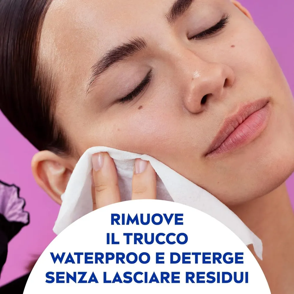 NIVEA MicellAir Professional Salviettine Struccanti Confezione da 6 x 20 Pezzi, Salviette Struccanti per Trucco Waterproof...