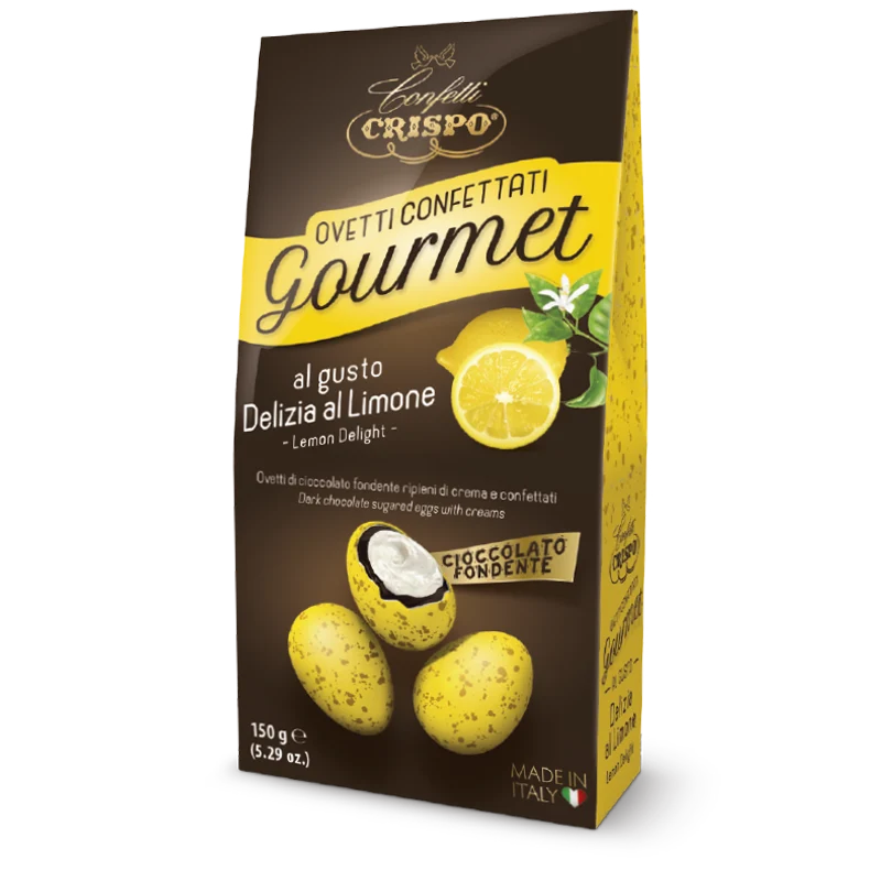Ovetti confettati Gourmet Delizia al Limone giallo maculati - 150 gr CRISPO