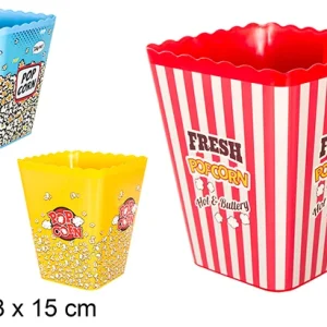 SECCHIELLO PER POPCORN QUADRATO COLORI ASSORTITI