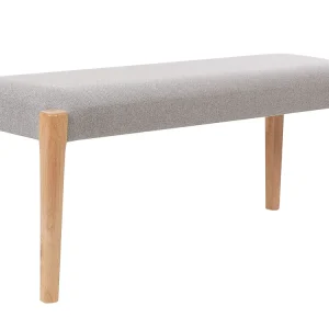 Panchina grigio e legno limpido 122 x 40 cm ELYRIA