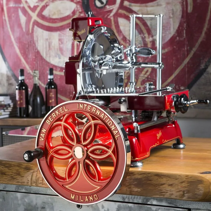 Berkel Affettatrice Volano Fiorato B114 colore Rosso Berkel - Decori Oro