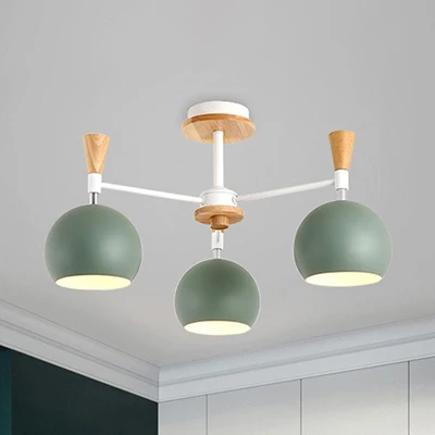 Lampadario sospensione innovativo ed elegante con lampada sospensione metallo cupola 3 lampadine per sala da pranzo