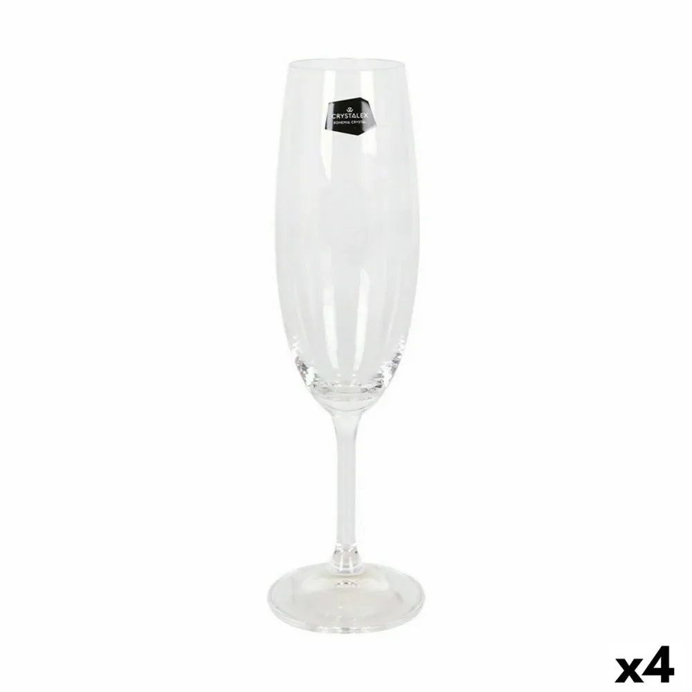 Calice da champagne Crystalex Lara Cristallo 220 ml Champagne 6 Pezzi (6 Unità) (4 Unità)