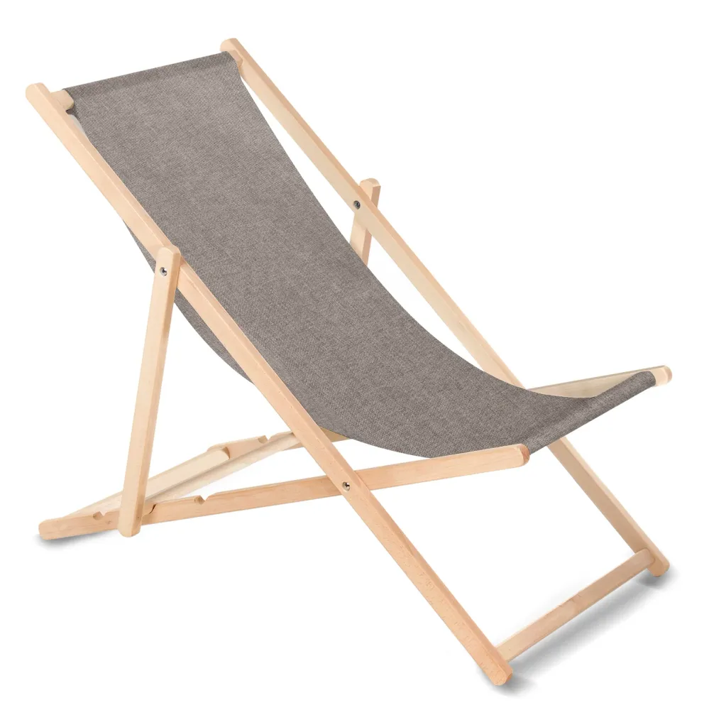 GreenBlue GB183M Melange gray classic beech deckchair combines timeless elegance innovativo aesthetics. Crafted from durab...