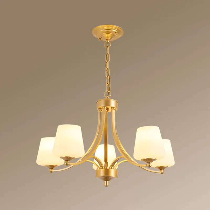 Lampadario con paralume vetro color crema Illuminazione Lampada sospensione classica per sala da pranzo per Matrimonio