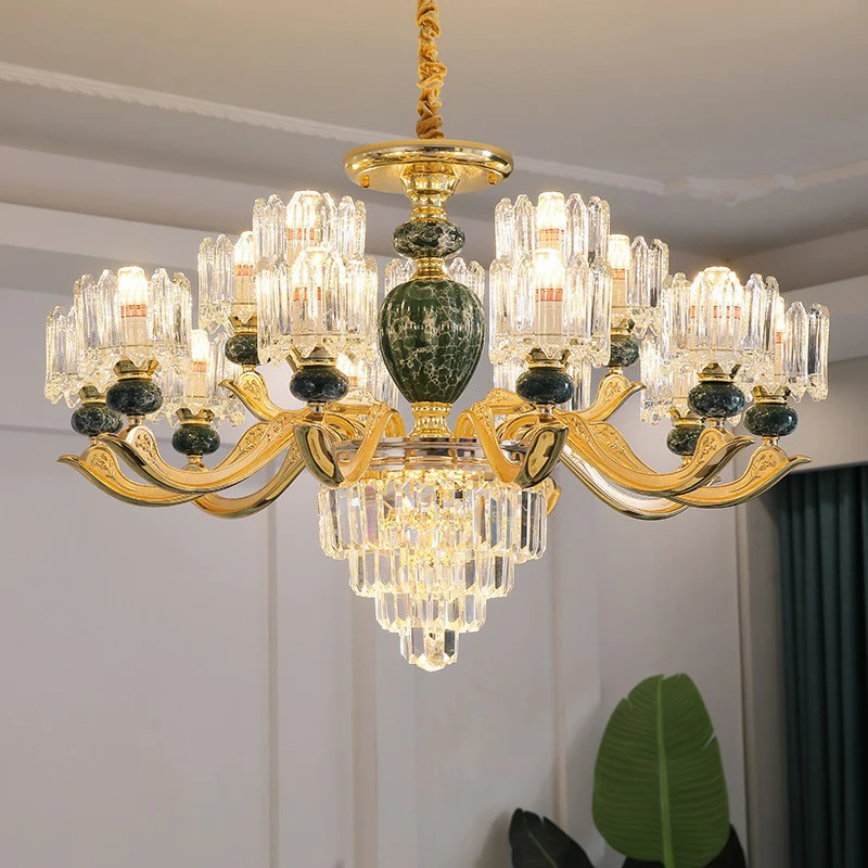 Lampadario di cristallo prismatico Apparecchio di illuminazione sospeso per sala da pranzo cilindrico antico per Ricevimenti