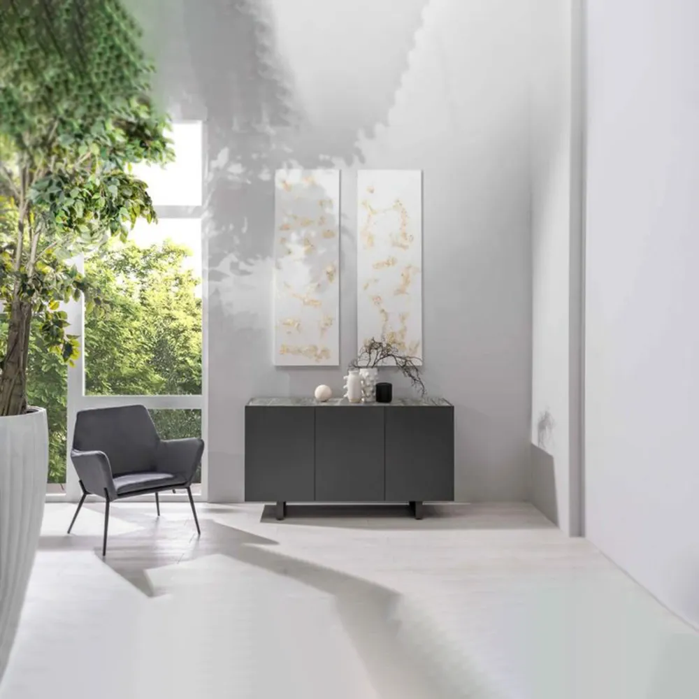 Madia da soggiorno "Adrien" piano ceramica 3 ante cm 150x45 85h