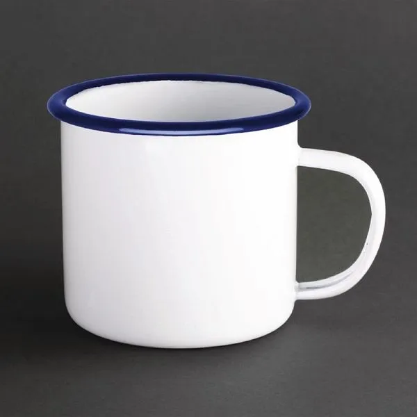 OLYMPIA bicchieri fondi smaltati bianco-blu 67cl PU: 6 pezzi DC398
