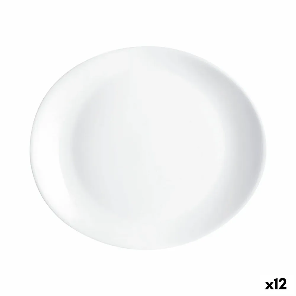Piatto da pranzo Luminarc Friends Time Bianco Vetro 30 x 26 cm (12 Unità)
