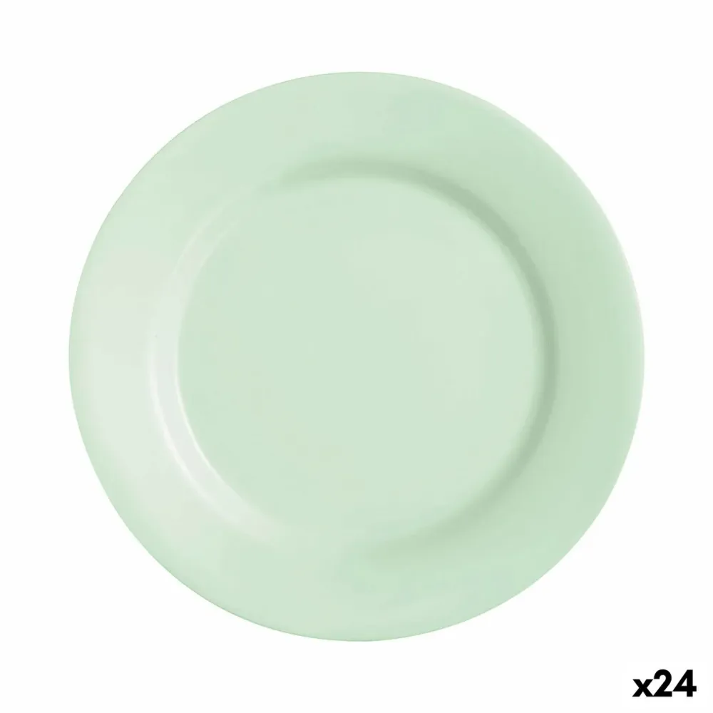 Piatto da pranzo Luminarc Plumi Paradise Ver Verde Vetro Ø 2,24 cm (24 Unità)