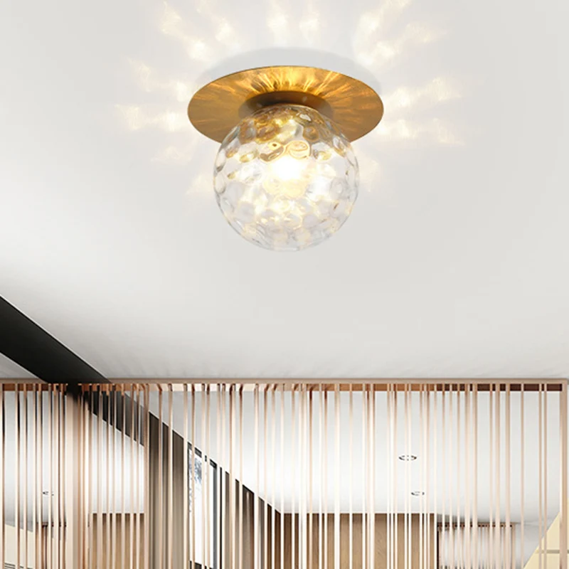 Plafoniera vetro forma di globo Stile recente 1 lampadina Lampada da incasso per sala da pranzo