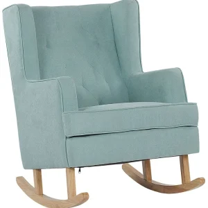 Rocking Chair TRONDHEIM Fabric Mint Green