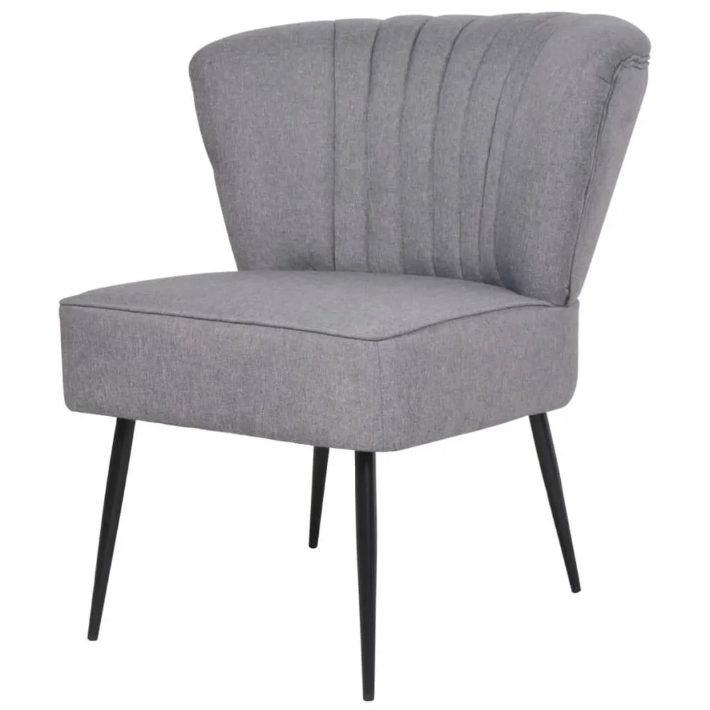 Sedia da Cocktail Grigio Limpido Tessuto