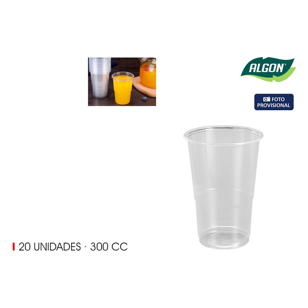 Set di Bicchieri Algon 300 ml 20 Pezzi (24 Unità)