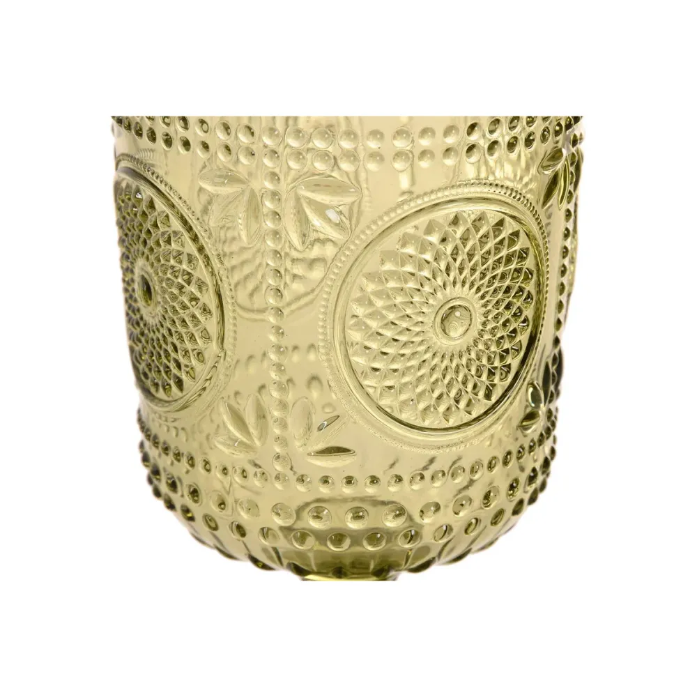 Set di Bicchieri Home ESPRIT Verde Cristallo 265 ml (6 Unità)