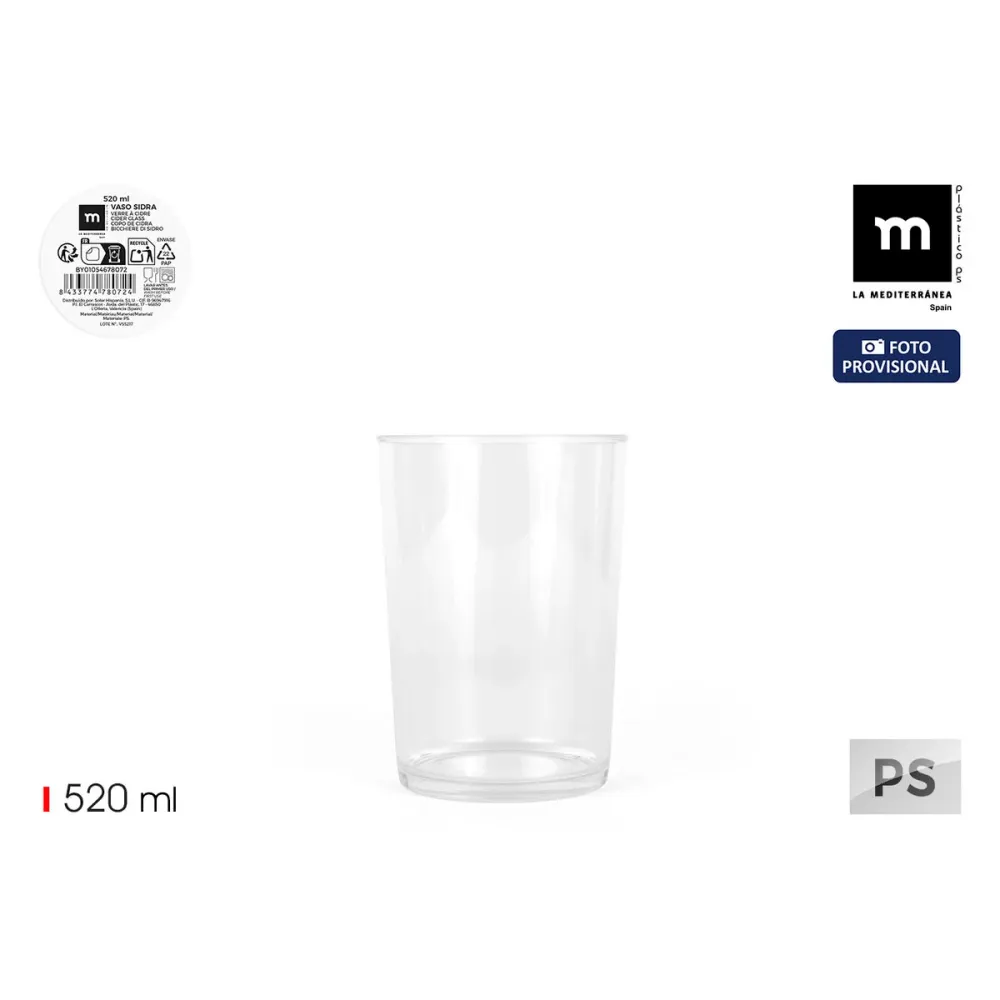 Set di Bicchieri La Mediterránea 0,52 l (12 Unità)
