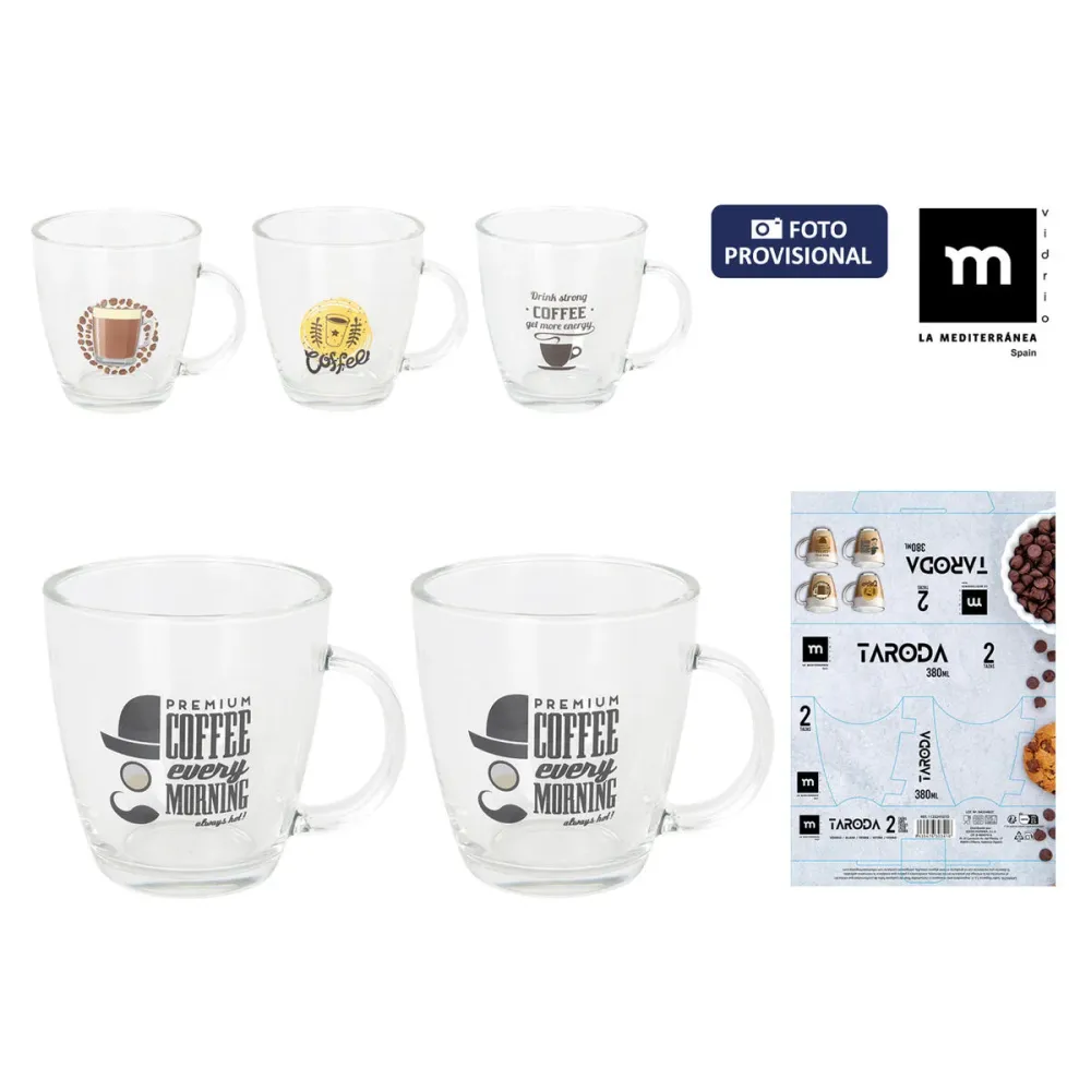 Set di Bicchieri La Mediterránea Taroda 380 ml 2 Pezzi (24 Unità)