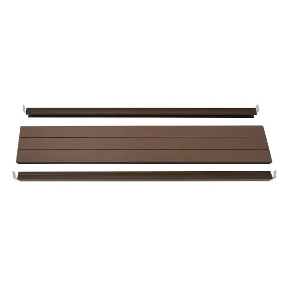 Set terminale Mendler per frangivista WPC Sarthe protezione dal vento per profilo terminale palo WPC 90 cm marrone 76262