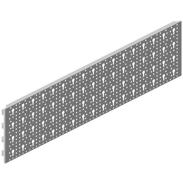 Sistema di elementi PIASTRA FORATA ACCIAIO 1 COPPIA 800X200 mm BIANCA 11400-00004