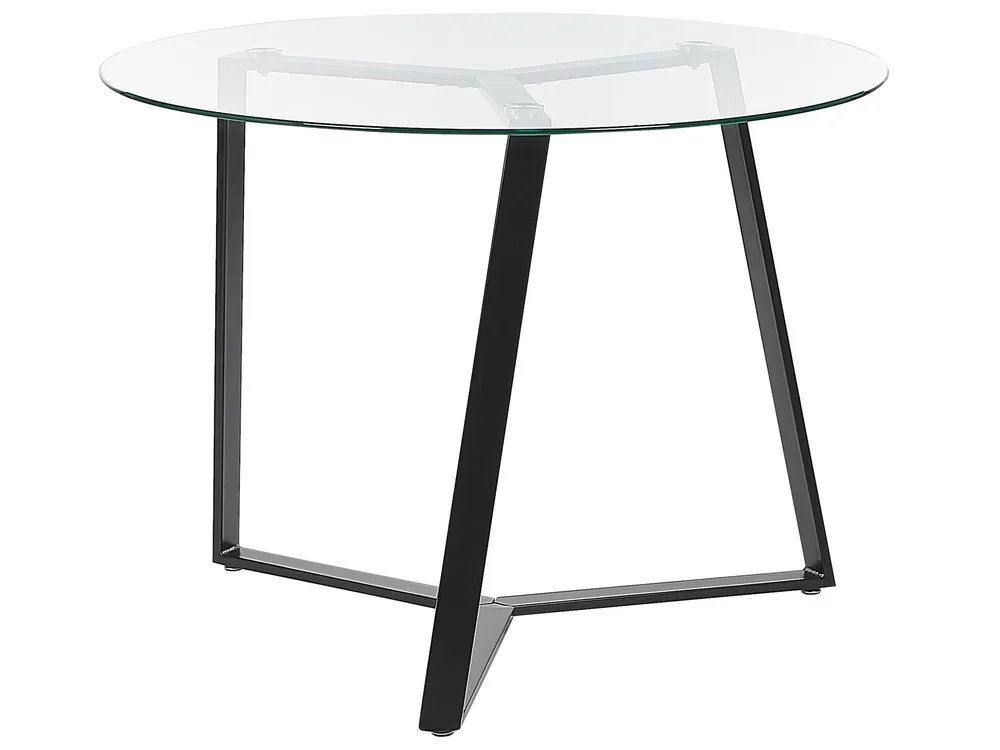 Tavolo da pranzo vetro nero ⌀ 100 cm KEBRI