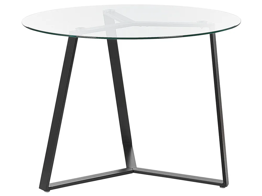 Tavolo da pranzo vetro nero ⌀ 100 cm KEBRI
