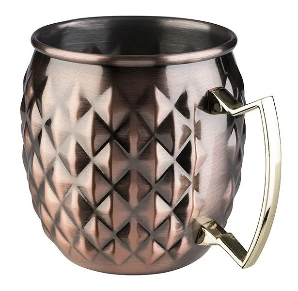 Tazza APS -MOSCOW MULE- Ø 95 cm altezza: 10 cm acciaio inossidabile aspetto rame antico volume: 05 litri 93331